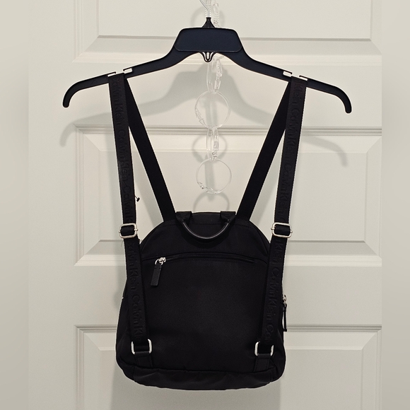 Calvin Klein Belfast Nylon Backpack, Black/Silver, Like New, Unisex main image 9